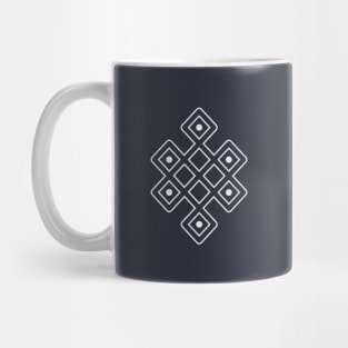 Tibetan Endless Knot - Silver Mug